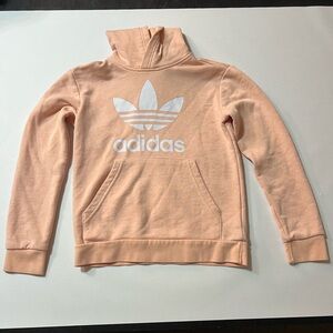 Adidas Light Peach Hoodie with Trefoil Logo